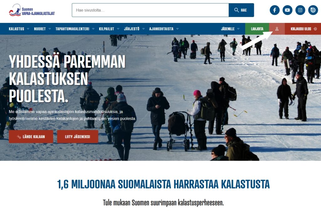 Mene profiiliin ja pyydä kalojen omistajuutta.